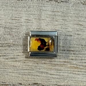 Rooster Italian Charm Bracelet Link